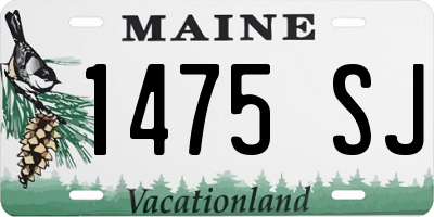 ME license plate 1475SJ