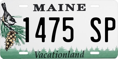 ME license plate 1475SP