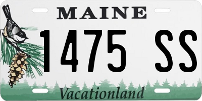 ME license plate 1475SS