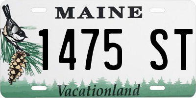 ME license plate 1475ST