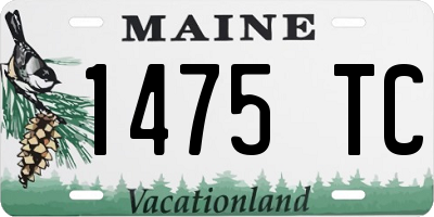 ME license plate 1475TC