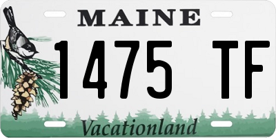 ME license plate 1475TF