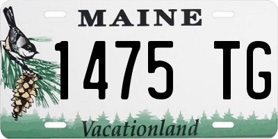 ME license plate 1475TG