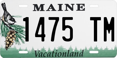 ME license plate 1475TM