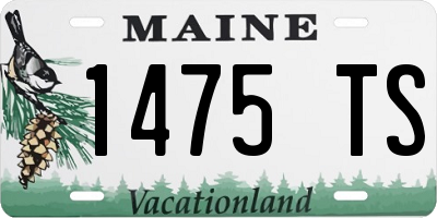 ME license plate 1475TS