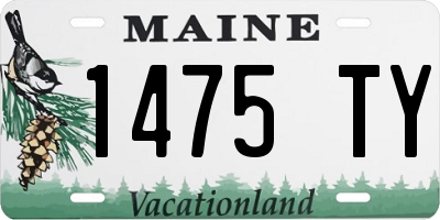 ME license plate 1475TY