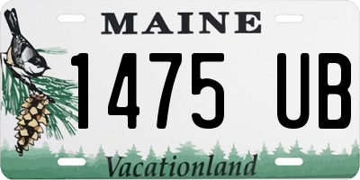 ME license plate 1475UB