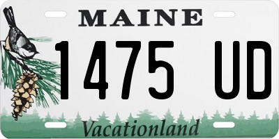 ME license plate 1475UD