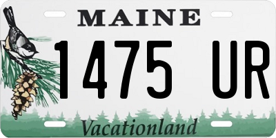 ME license plate 1475UR