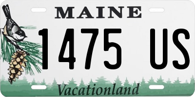 ME license plate 1475US