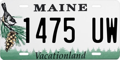 ME license plate 1475UW