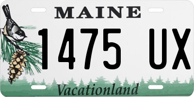 ME license plate 1475UX