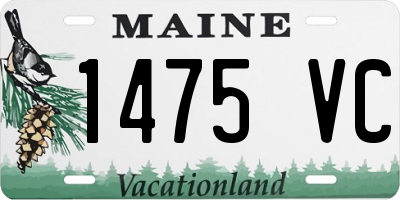 ME license plate 1475VC