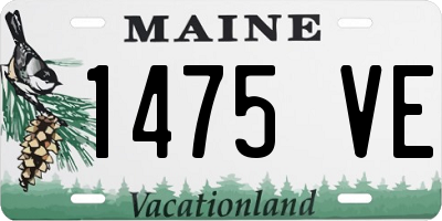 ME license plate 1475VE