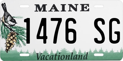 ME license plate 1476SG
