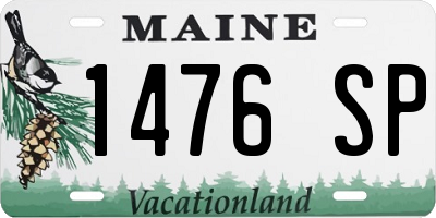 ME license plate 1476SP