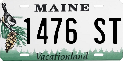 ME license plate 1476ST