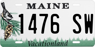 ME license plate 1476SW