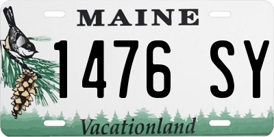 ME license plate 1476SY