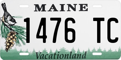 ME license plate 1476TC