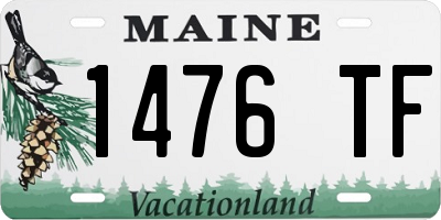 ME license plate 1476TF