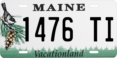ME license plate 1476TI
