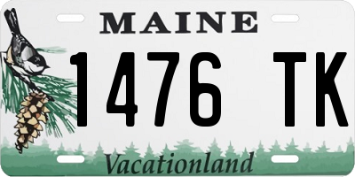 ME license plate 1476TK