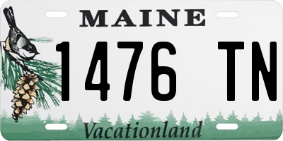 ME license plate 1476TN