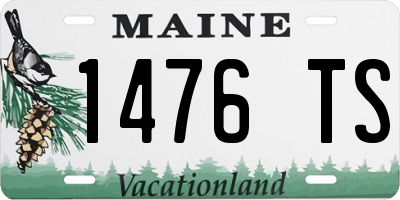 ME license plate 1476TS