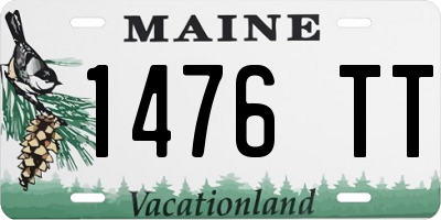 ME license plate 1476TT