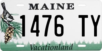ME license plate 1476TY