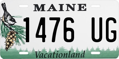 ME license plate 1476UG