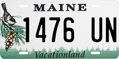 ME license plate 1476UN