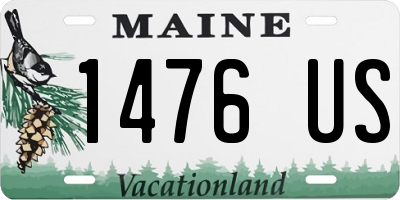ME license plate 1476US