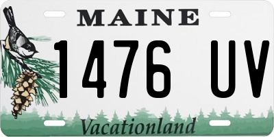 ME license plate 1476UV