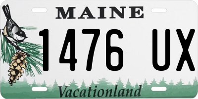 ME license plate 1476UX