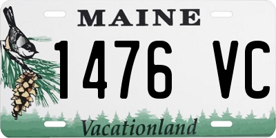 ME license plate 1476VC