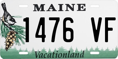 ME license plate 1476VF