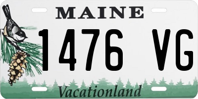 ME license plate 1476VG