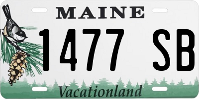 ME license plate 1477SB