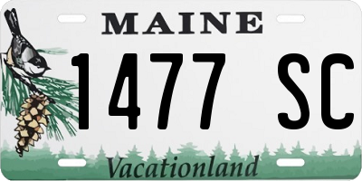 ME license plate 1477SC