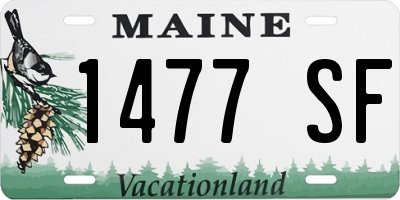 ME license plate 1477SF