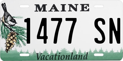 ME license plate 1477SN