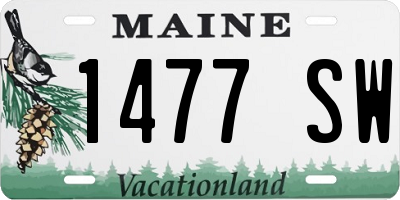ME license plate 1477SW
