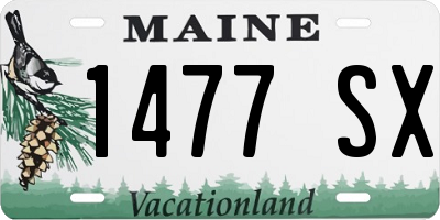 ME license plate 1477SX