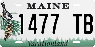 ME license plate 1477TB