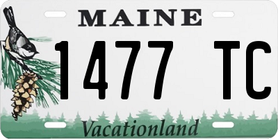 ME license plate 1477TC
