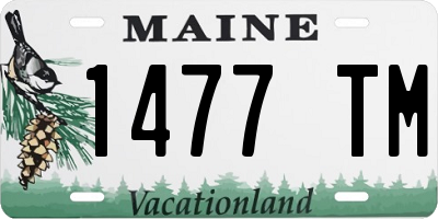 ME license plate 1477TM