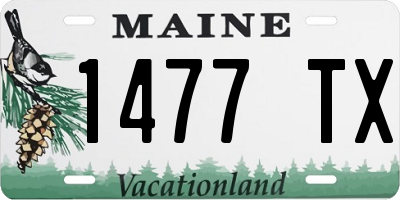 ME license plate 1477TX