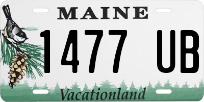 ME license plate 1477UB